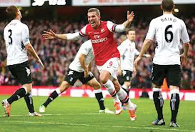 Podolski và các đồng đội ở Arsenal tự tin sẽ tiếp tục giành chiến thắng trước Fulham. Podolski và các đồng đội ở Arsenal tự tin sẽ tiếp tục giành chiến thắng trước Fulham.