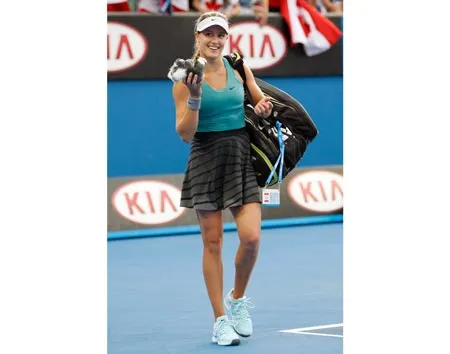 Dáng vẻ dễ thương của Eugenie Bouchard. Dáng vẻ dễ thương của Eugenie Bouchard.