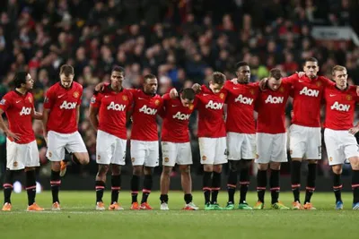 Nỗi thất vọng của các cầu thủ Man.United trong loạt sút penalty. Nỗi thất vọng của các cầu thủ Man.United trong loạt sút penalty.