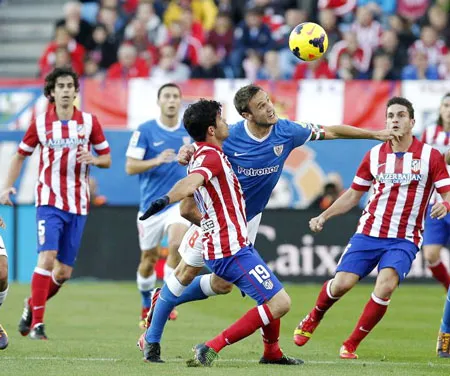 Bilbao (giữa) đối mặt với nhiệm vụ không đơn giản khi luôn thua tại Atletico trong suốt 3 năm qua. Bilbao (giữa) đối mặt với nhiệm vụ không đơn giản khi luôn thua tại Atletico trong suốt 3 năm qua.