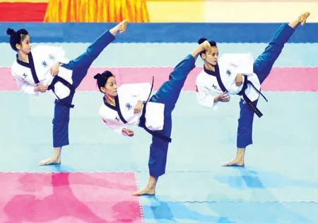 Thành tích của đoàn thể thao Việt Nam tại SEA Games 27 có sự đóng góp rất lớn từ các môn võ. Ảnh: DŨNG PHƯƠNG Thành tích của đoàn thể thao Việt Nam tại SEA Games 27 có sự đóng góp rất lớn từ các môn võ. Ảnh: DŨNG PHƯƠNG