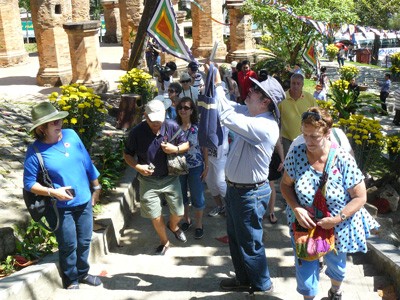 Tourists visits Po Nagar Cham Towers in Nha Trang City Tourists visits Po Nagar Cham Towers in Nha Trang City