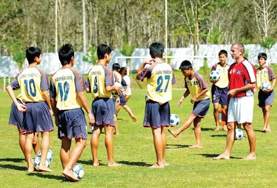 Các cầu thủ nhí của Học viện HAGL được đầu tư ăn, tập trong thời gian 7 năm ở Pleiku.