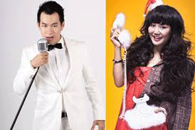 Ho Trung Dung and Van Mai Huong are winners for favorite male and female singer(Photo:SGGP)