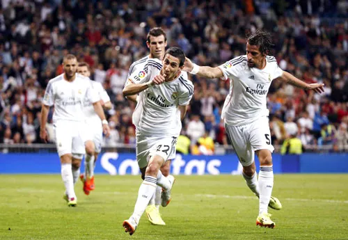 Di Maria và niềm vui của các ngôi sao Real Madrid.