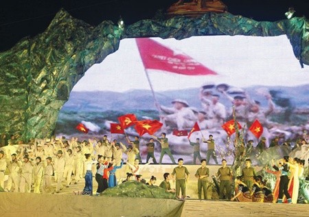 A music performance held yesterday at the 7/5 Square in the northern city of Dien Bien Phu marks the 60th anniversary of the Dien Bien Phu Victory (May 7), which led to the signing of the 1954 Geneva Accord, in which France agreed to withdraw its forces from Viet Nam, Laos and Cambodia. — VNS A music performance held yesterday at the 7/5 Square in the northern city of Dien Bien Phu marks the 60th anniversary of the Dien Bien Phu Victory (May 7), which led to the signing of the 1954 Geneva Accord, in which France agreed to withdraw its forces from Viet Nam, Laos and Cambodia. — VNS