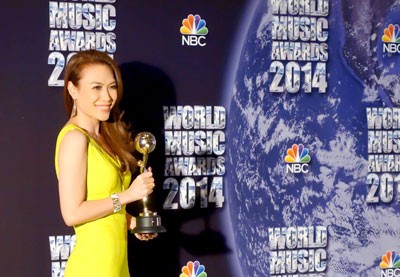 Singer My Tam at the World Music Awards in Monaco Singer My Tam at the World Music Awards in Monaco