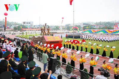 Hình ảnh buổi Lễ mít tinh, diễu binh. Ảnh: VOV Hình ảnh buổi Lễ mít tinh, diễu binh. Ảnh: VOV