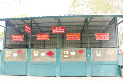 Khu tập trung phân loại rác thải công nghiệp tại Công ty Vedan Khu tập trung phân loại rác thải công nghiệp tại Công ty Vedan
