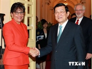 President Truong Tan Sang receives US Secretary of Commerce Penny Pritzker(Photo: VNA) President Truong Tan Sang receives US Secretary of Commerce Penny Pritzker(Photo: VNA)