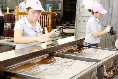 Wood production at Kaiser Wood Industry Company, My Phuoc 1 Industrial Zone, Binh Duong Province (Photo: SGGP) Wood production at Kaiser Wood Industry Company, My Phuoc 1 Industrial Zone, Binh Duong Province (Photo: SGGP)