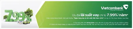 Vietcombank triển khai chương trình lãi suất cho vay ưu đãi chỉ còn từ 7.99%/năm
