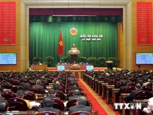 The seventh session of the 13th National Assembly passed 11 laws and a resolution (Photo: VNA) The seventh session of the 13th National Assembly passed 11 laws and a resolution (Photo: VNA)