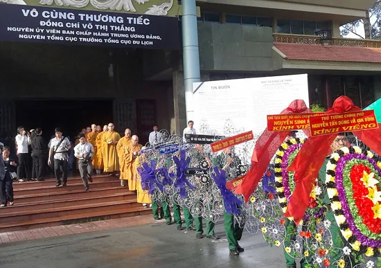 Tiễn biệt đồng chí Võ Thị Thắng