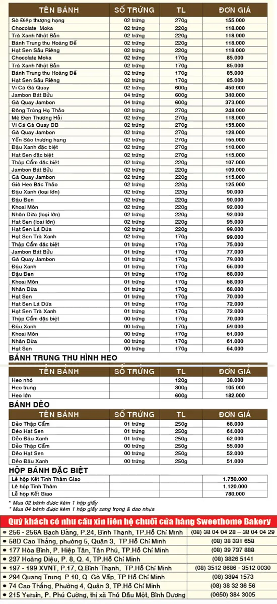 Bánh Trung thu Sweethome Bakery - “Ân tình còn mãi với thời gian...”