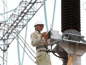 A worker repairs an electricity facility (Photo: VNA) A worker repairs an electricity facility (Photo: VNA)