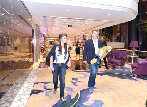 Prince Peter Phillips walks in the lobby of the Riverie Saigon Hotel. Prince Peter Phillips walks in the lobby of the Riverie Saigon Hotel.