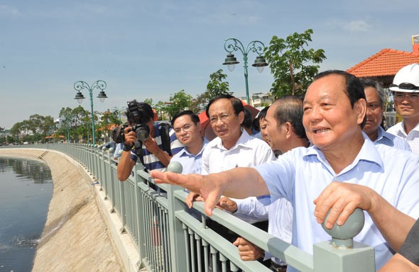 Mr. Hai in Tan Hoa-Lo Gom Canal (Photo: SGGP) Mr. Hai in Tan Hoa-Lo Gom Canal (Photo: SGGP)
