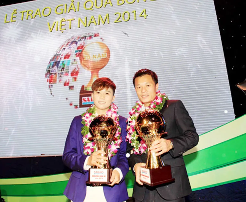 Thành Lương và Tuyết Dung đoạt Quả bóng Vàng Việt Nam 2014 ảnh 7