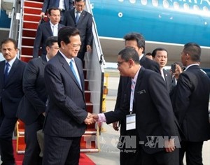 PM Dung arrived in Malaysia on April 26- photo: VNA PM Dung arrived in Malaysia on April 26- photo: VNA