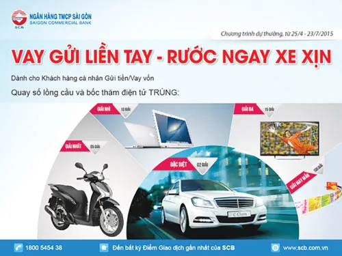 Trúng xe Mercedes với chương trình dự thưởng “khủng” tại SCB