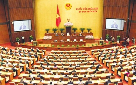 An overview of the opening ceremony of the 13 th National Assembly's ninth session in Ha Noi yesterday. — VNA/VNS Photo Phuong Hoa An overview of the opening ceremony of the 13 th National Assembly's ninth session in Ha Noi yesterday. — VNA/VNS Photo Phuong Hoa