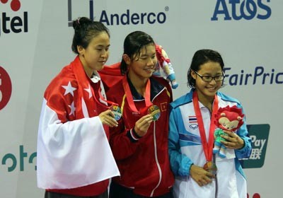 Anh Vien beats seven SEA Games records (Photo:SGGP) Anh Vien beats seven SEA Games records (Photo:SGGP)
