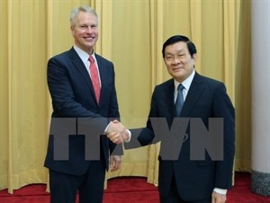 AP President and CEO Gary Pruitt (L) meets President Truong Tan Sang (Photo: VNA) AP President and CEO Gary Pruitt (L) meets President Truong Tan Sang (Photo: VNA)
