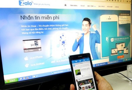 A screenshot of Zalo application's website. There are over 30 million Zalo users now in Viet Nam. — VNS Photo Doan Tung A screenshot of Zalo application's website. There are over 30 million Zalo users now in Viet Nam. — VNS Photo Doan Tung