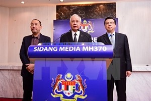 Malaysian Prime Minister Najib Razak said the debris found near Reunion island belonged to the missing jet (Photo: Xinhua/VNA) Malaysian Prime Minister Najib Razak said the debris found near Reunion island belonged to the missing jet (Photo: Xinhua/VNA)