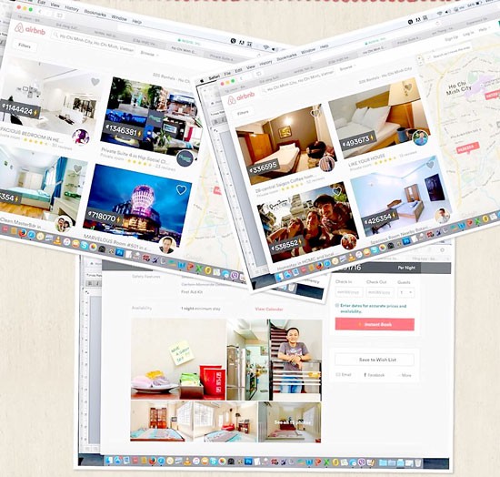 Many households in HCMC announce rooms for rent in Airbnb (Photo: SGGP) Many households in HCMC announce rooms for rent in Airbnb (Photo: SGGP)