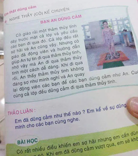 Nhà xuất bản đã bỏ nội dung dạy trẻ đi trên thủy tinh trong sách tái bản