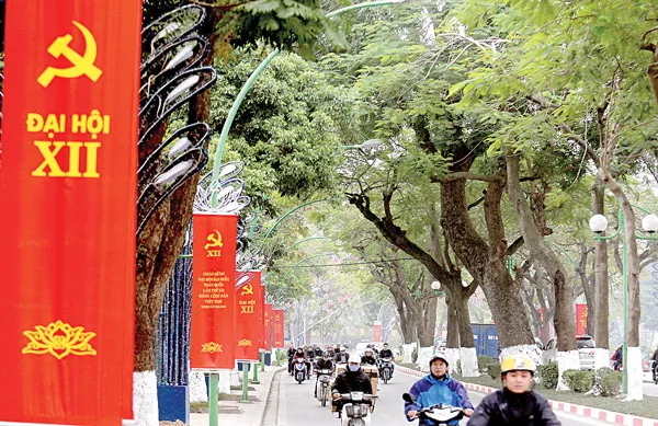 Hà Nội đón chào Đại hội XII của Đảng ảnh 3 Hà Nội đón chào Đại hội XII của Đảng ảnh 3