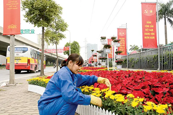 Hà Nội đón chào Đại hội XII của Đảng ảnh 6 Hà Nội đón chào Đại hội XII của Đảng ảnh 6