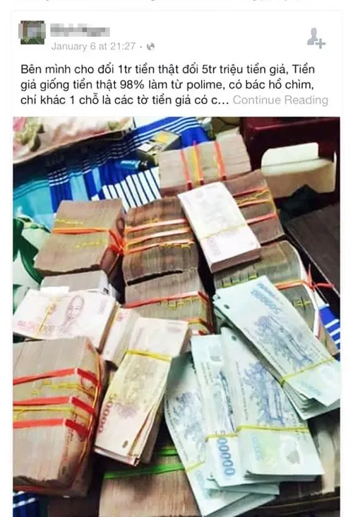 Trò lừa đổi... tiền giả