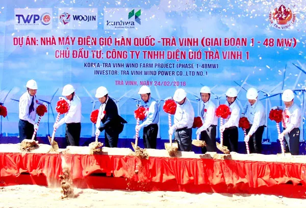 Khởi công dự án Điện gió Trà Vinh