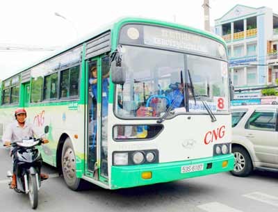 CNG buses are operating in HCMC CNG buses are operating in HCMC