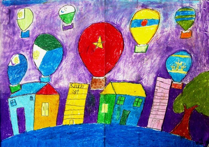 A painting by student Truong Vinh Nguyen A painting by student Truong Vinh Nguyen