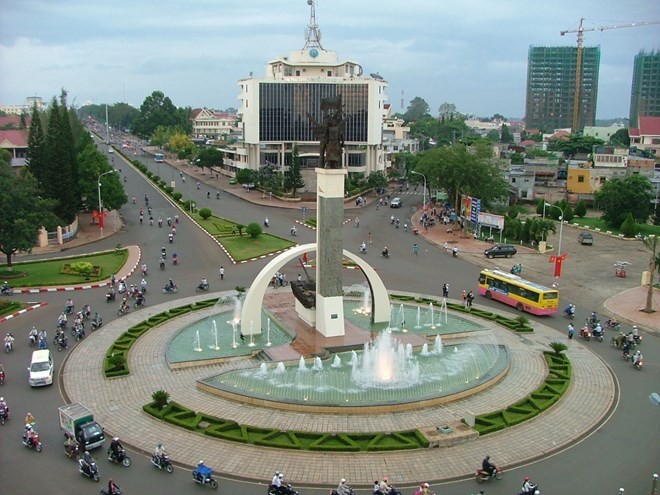Buon Ma Thuot city of Vietnam's Dak Lak province which is located in the Cambodia-Laos-Vietnam development triangle area. (Source: VNA) Buon Ma Thuot city of Vietnam's Dak Lak province which is located in the Cambodia-Laos-Vietnam development triangle area. (Source: VNA)