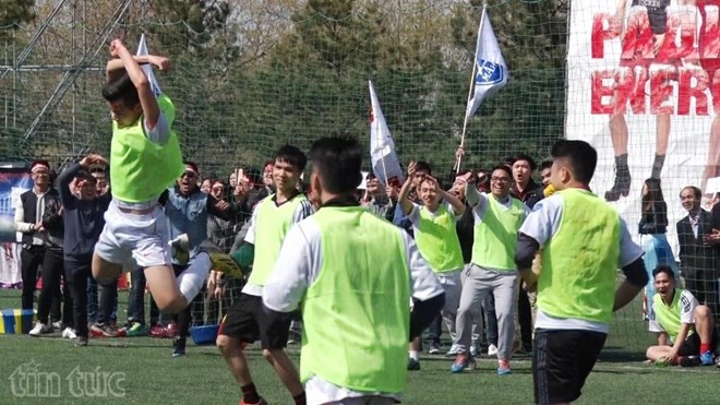 Cheering after scoring goal (Source: baotintuc.vn) Cheering after scoring goal (Source: baotintuc.vn)
