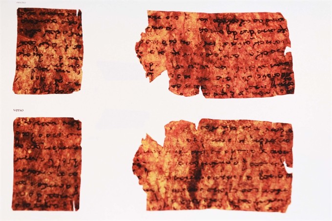 Holy book: Part of the ancient palm book. (VNS File photo) Holy book: Part of the ancient palm book. (VNS File photo)