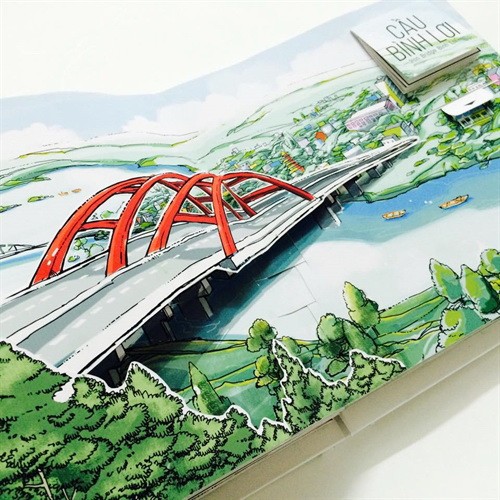 A pop-up image of the Bình Lợi Bridge An illustration of the Tân Định Church. A 3D paper version of Notre-Dame Cathedral Basilica of Saigon. Photo courtesy of CI Team Four Văn Lang University students, Đặng Hoài Vũ, Nguyễn Vũ Tuấn Phát, Lương Thị Thanh Trúc and Phạm Thị Bích Thảo, created Sài Gòn Phố, a unique pop-up book that aims to introduce attractive destinations of HCM City to international visitors. A pop-up image of the Bình Lợi Bridge An illustration of the Tân Định Church. A 3D paper version of Notre-Dame Cathedral Basilica of Saigon. Photo courtesy of CI Team Four Văn Lang University students, Đặng Hoài Vũ, Nguyễn Vũ Tuấn Phát, Lương Thị Thanh Trúc and Phạm Thị Bích Thảo, created Sài Gòn Phố, a unique pop-up book that aims to introduce attractive destinations of HCM City to international visitors.