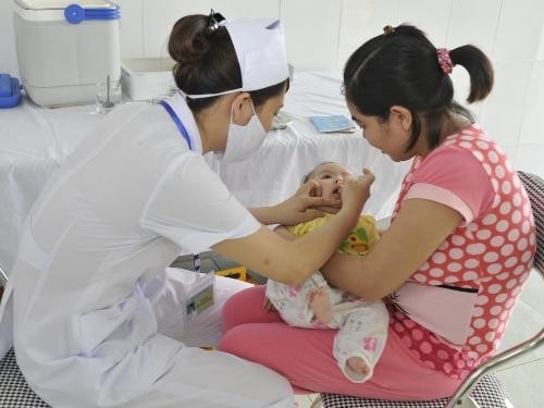 A baby receives polio vaccince under the National Expanded Programme for Immunisation at a health clinic. — Photo MoH A baby receives polio vaccince under the National Expanded Programme for Immunisation at a health clinic. — Photo MoH