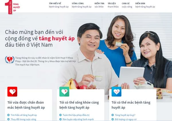 Ra mắt website cho người tăng huyết áp