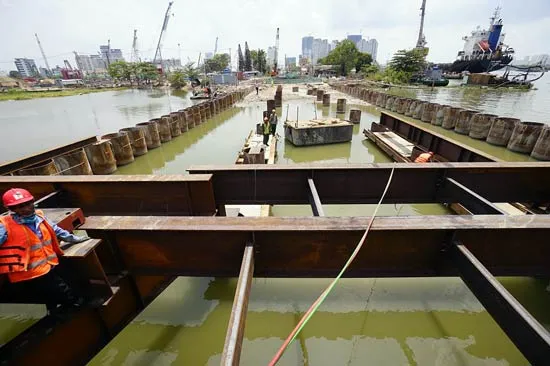 Ga metro ngầm Ba Son đang thành hình