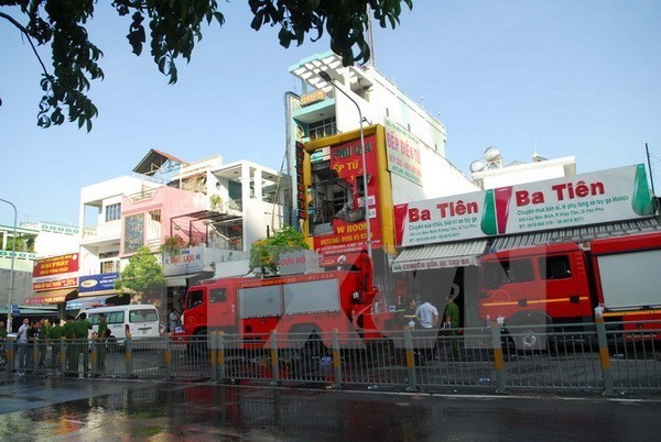 The fire's scene is being blockaded (Source: VNA) The fire's scene is being blockaded (Source: VNA)