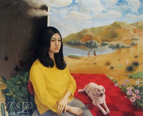 Artist’s view: A woodcut print by 65-year-old artist Lê Huy Tiếp.