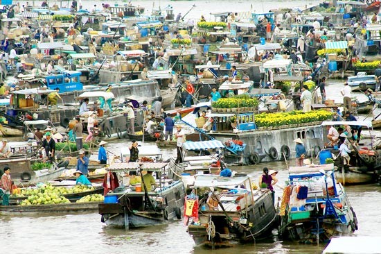 The Cai Rang floating market - Photo: Duy Khuong The Cai Rang floating market - Photo: Duy Khuong