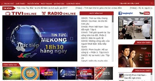HGTV phục vụ khán giả qua www.haugiangtivi.vn