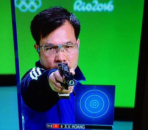 Hoang Xuan Vinh at the Rio 2016 Olympic Games -Photo: SGGP Hoang Xuan Vinh at the Rio 2016 Olympic Games -Photo: SGGP